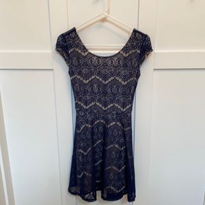 Navy blue lace dress